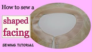 How to sew a shaped facing  video sewing tutorial [upl. by Orna636]