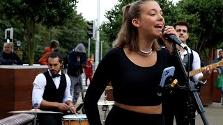 SENSATIONAL STREET PERFORMERS  Taylor Swift  Love Story  Allie Sherlock amp The 3 Busketeers cover [upl. by Lorelei]