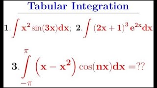 Tabular Integration method [upl. by Fulbright]