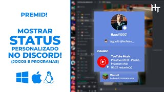 Como usar Status Personalizados no Discord Jogos e Progamas [upl. by Eyks747]