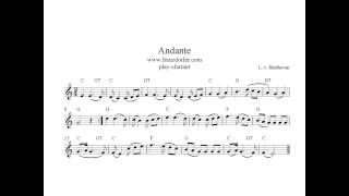 Andante Beethoven for Clarinet [upl. by Otilrac]