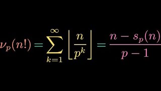 Legendres Formula for a Prime in a Factorial [upl. by Whiting]