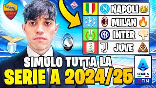 HO SIMULATO TUTTA LA SERIE A 202425 con LE ROSE UFFICIALI di FC 25 [upl. by Anirt]