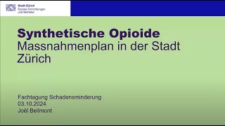 3 Tagung Schadensminderung – Synthetische Opioide [upl. by Eeladnerb]