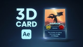 3D Card  After Effects Tutorial Template [upl. by Edmund564]