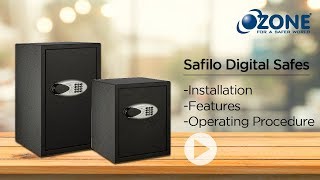 Safilo Digital Safe  Operating Guide amp Key Security Features  Ozone Electronic Safes [upl. by Lrem614]