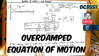 Overdamped Equation  Derivation of equation of motion  Damped free vibrations  DCRUST [upl. by Derick]