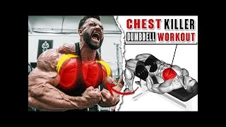 أقوى تمارين قاتلة لتفجير و تضخيم عضلة الصدر فقط بالدمبل Killer Chest Exercises Workout 1 [upl. by Bilek559]