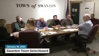 Swanton Selectboard Meeting  01162024 [upl. by Godrich132]