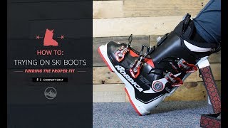 Helpful Hints  How To Try On New Ski Boots [upl. by Ladnor]