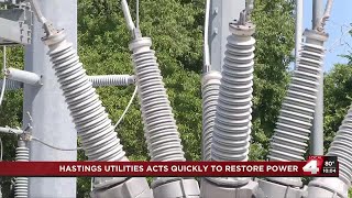 Hastings Utilities acts quickly to restore power after outage [upl. by Geoffry]