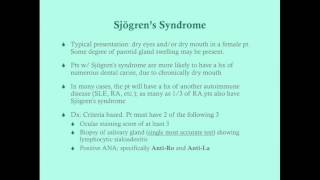 Sjögrens Syndrome  CRASH Medical Review Series [upl. by Ariait900]