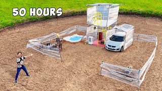 I Built WORLDS LARGEST Transparent House 🏠 Plastic Wrap House [upl. by Ranie]