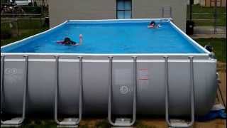 Pool  Intex Ultra Frame 32x16 52quot deep [upl. by Cornwall]