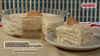 FACIL Y RIQUISIMO POSTRE DE GALLETA CON LECHE CONDENSADA Y LIMÓN SIN HUEVO y sin cocinar nada [upl. by Oek273]