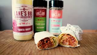 Chili Burrito su Traeger  Rub Cubano amp Salsa Sorta White LANES BBQ [upl. by Astto449]