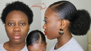 4C Natural Hair Doesnt Slick Down LOOK AT WHAT SHE DID Slick down Short 4C Natural Hair Tutorial [upl. by Teufert516]