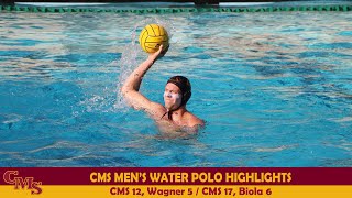 CMS Mens Water Polo Highlights vs WagnerBiola [upl. by Nemzaj406]