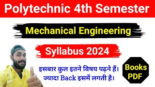 Polytechnic Mechanical Engineering 4th Semester Syllabus  Mechanical Engineering 4th Sem Subjects [upl. by Dukey584]