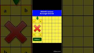 SUDOKU Astuces  19Bis Rectangle Interdit shorts [upl. by Edyth]