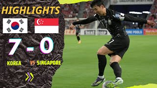 Korea vs Singapore 70 Highlights amp All Goals  FIFA World Cup Qualifier 2026 [upl. by Gariepy]