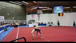 BK Acro 25042010 Breendonk pair 1ste plaats Tatiana De Vos  Florence Henriest [upl. by Anatlus937]