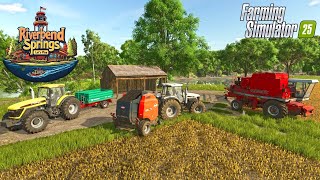 Harvesting TRIPLE the Crops in ONE Day with Farming Simulator 25 [upl. by Lyall]