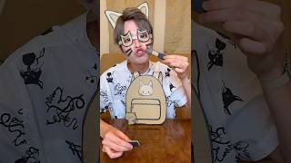 BAG CAPABLE OF TRANSFORMING INTO CORRUGATED CARDBOARD CAT！asmr [upl. by Saum]