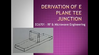 E Plane Tee Junction [upl. by Ramahs]