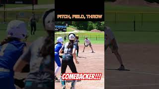 Pitch to Plate Perfection Epic SlowMo Comebacker softball [upl. by Anwat]