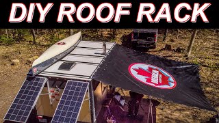 DIY Roof Rack and Awning  How to Build Your Own Travel Trailer [upl. by Sregor]