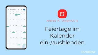 Feiertage im Kalender einblenden oder ausblenden  OnePlus Android 14  OxygenOS 14 [upl. by Glick289]