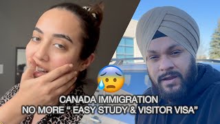 Canada immigration shocking changes  NO MORE EASYSTUDY amp VISITOR VISAS  Bad news  Canada vLOGS [upl. by Alat]