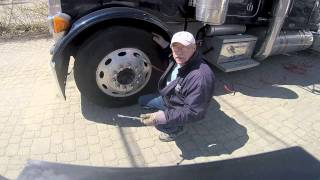 Checking Tire Pressure and Inflating Tires on a Big Rig [upl. by Sandro409]