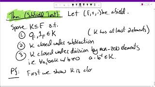 Section 22 Rings Subfield Test Subfields and Field Extensions [upl. by Paik]