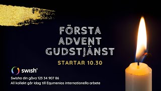 Adventsgudstjänst från Församlingen Långviksmon Trehörningsjö [upl. by Naujled515]