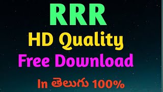 How to download RRR full movie in TeluguRRR full Movie [upl. by Adgam]