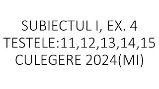 Exerciții de sinteză pentru bacS I ex 4 1112131415clasa 10 [upl. by Ataliah]