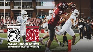 Washington State vs San Jose State Highlights  2024 Pac12 Football [upl. by Ramo]