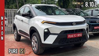 New Tata Nexon Facelift 2023 👌 2nd Base Model Pure with Sunroof  Most Detailed Walkaround Review [upl. by Jerrold]