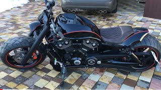 Harley Davidson modified  Bike modification  VROD  Vampvideo [upl. by Sulihpoeht]