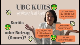 UBC Kurs  Seriös oder Betrug Scam [upl. by Kane72]