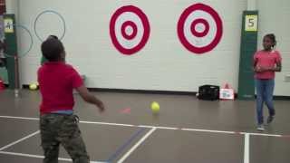 Throwing Stations  Skills at West Newton Elementary [upl. by Eyar62]