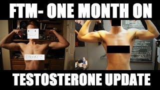 ONE MONTH ON TESTOSTERONE UPDATE GIVING MYSELF A SHOT amp PHYSICAL COMPARISON [upl. by Ahset]