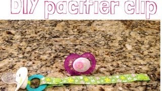 DIY Baby Shower Gift  Pacifier Clip Tutorial  No Sew  Ring amp Mam Style [upl. by Sineray309]