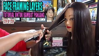 FACE FRAMING LAYERS LONG HAIRCARA MEMOTONG LAYER OVALSTEP BY STEPTUTORIAL By Eliza Hair Stylist [upl. by Indihar105]