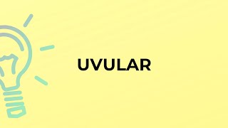 What is the meaning of the word UVULAR [upl. by Haek]