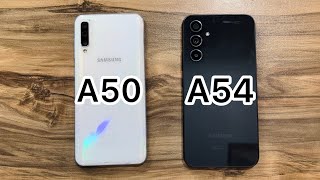 Samsung Galaxy A50 vs Samsung Galaxy A54 [upl. by Bagger]