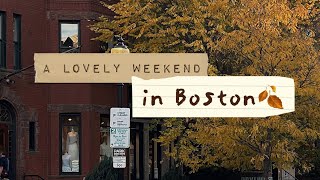 Boston Vlog🍂A Lovely Sunny Weekend☀️🧡English ver [upl. by Nnahaid329]