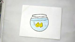 Fish Pot Drawing Draw Round Pot [upl. by Leighland]